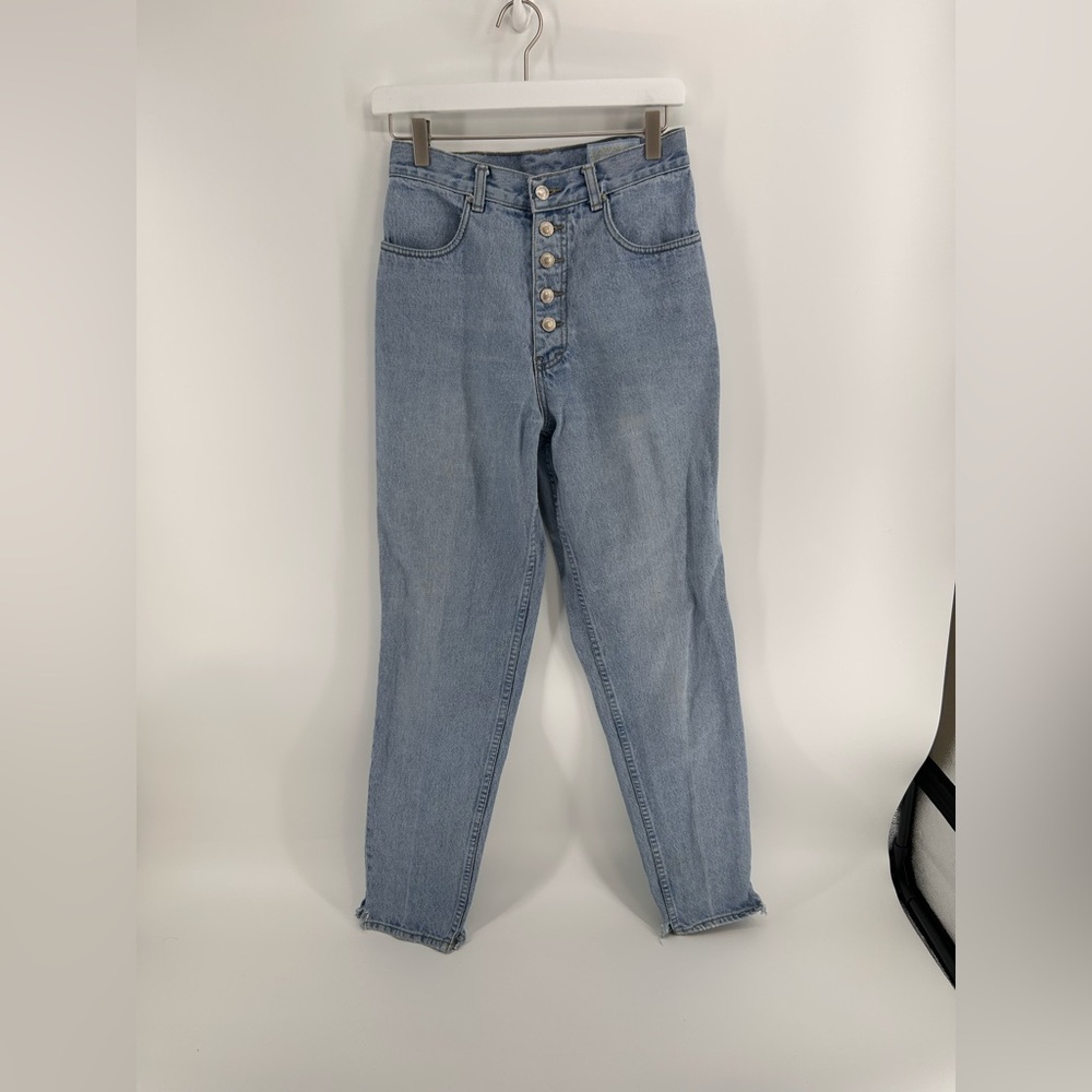 Vintage Lawman Classic Blue Button-Fly Mom Jeans | 28‎